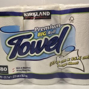 Kirkland Signature Kitchen Roll Towel, 4 x 3 x 80 Sheet Pack